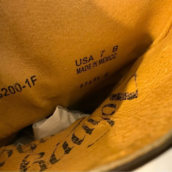 Johnny Ringo Size 7B Tan Distressed Slouch Harness Western Cowboy Boot - Picture 14 of 15